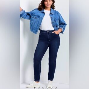 Women's Blue Butter Denim Jeans by Avenue, 18Tall